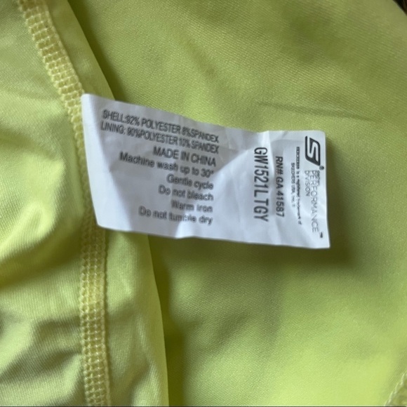 Skechers Performance Women's Workout Go Run Shorts sz. M NWOT gray/ yellow - Picture 7 of 8